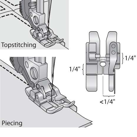 Pfaff 1/4“ quiltefod med lineal til IDT™-system