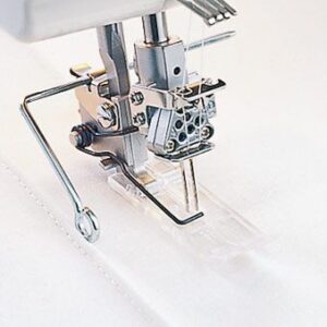 Biesetrykfod med lineal, Husqvarna Viking, præcis trykfod, dekorative bieser, foldelineal, justerbar trykfod, sytilbehør, tekstilprojekter, professionelt finish